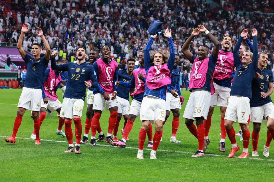 Niềm vui của các cầu thủ Pháp. (Ảnh: Hải An/Vietnam+)