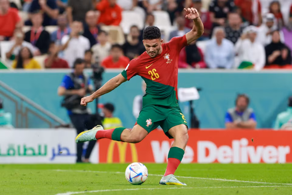 Goncalo Ramos tỏa sáng với hat-trick vào lưới Thụy Sĩ. (Ảnh: Hải An/Vietnam+)