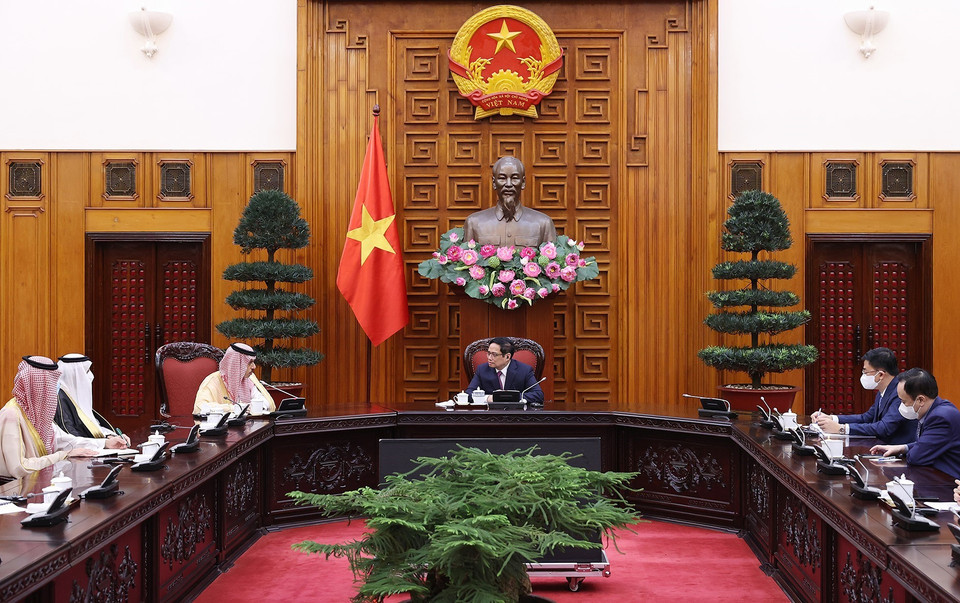 Quang cảnh buổi tiếp. (Ảnh: Dương Giang/TTXVN)