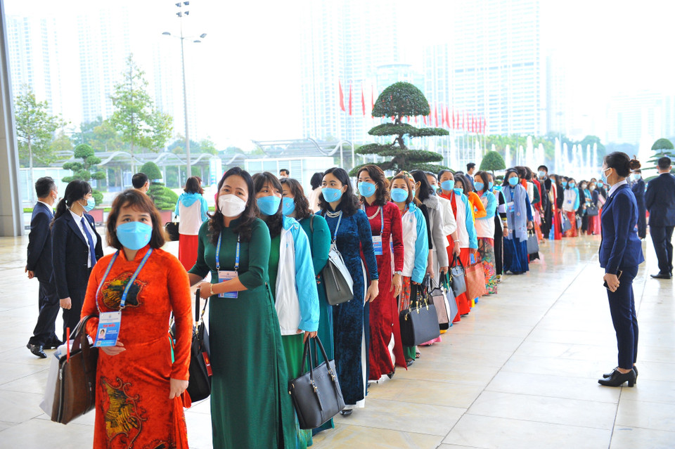 Các đại biểu đến dự đại hội. (Ảnh: Minh Đức/TTXVN)