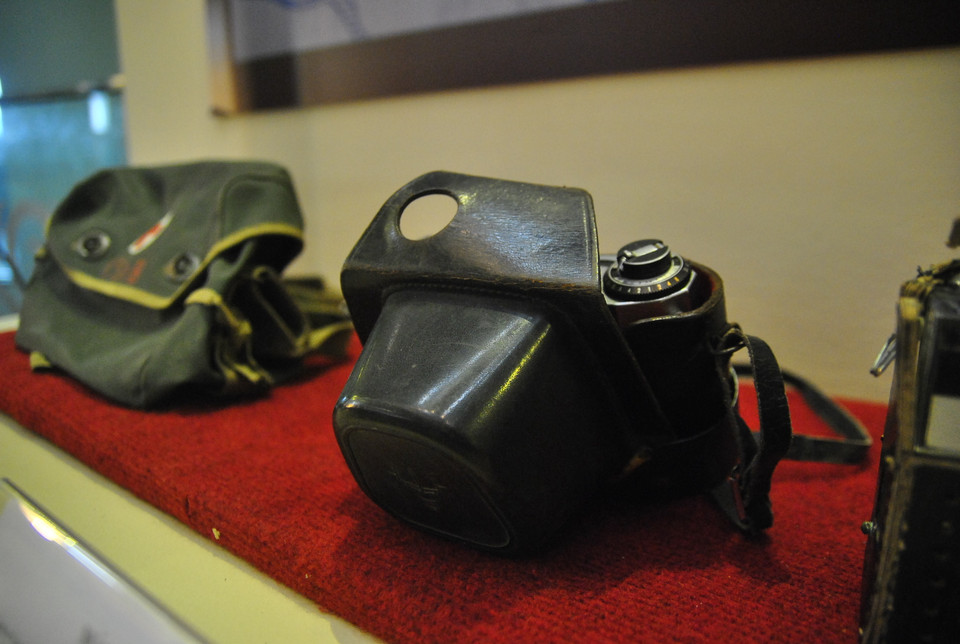 Chiếc máy ảnh của đoàn công tác 125A-Tổng cục hậu cần, dùng khi đi khảo sát, đảm bảo hậu cần cho chiến trường B2. (Ảnh: Võ Phương/Vietnam+)