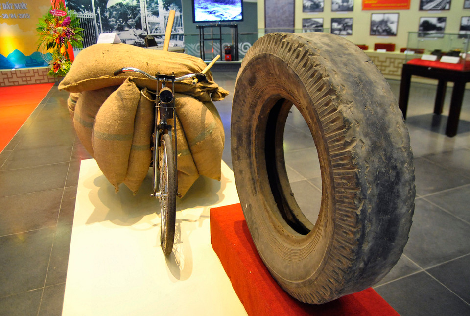Xe đạp thồ của Anh hùng lực lượng vũ trang nhân dân Đinh Công Trần. (Ảnh: Võ Phương/Vietnam+)
