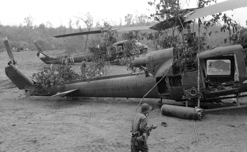 Trong chiến dịch Đường 9 - Nam Lào, lực lượng phòng không của Đoàn 559-Bộ đội Trường Sơn được trang bị nhiều súng máy 12,7 mm và 14,5 mm, hình thành thế trận rộng khắp, nhiều tầng, nhiều lớp đánh máy bay lên thẳng của địch rất hiệu quả, góp phần quan trọng đánh bại chiến thuật trực thăng vận của chúng trong cuộc hành quân Lam Sơn 719. (Ảnh: Vũ Tạo/TTXVN)