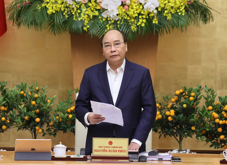Thủ tướng Nguyễn Xuân Phúc phát biểu. (Ảnh: Thống Nhất/TTXVN)