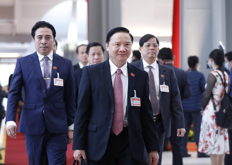 Các đại biểu tham dự phiên bế mạc Đại hội XIII của Đảng. (Nguồn: TTXVN)