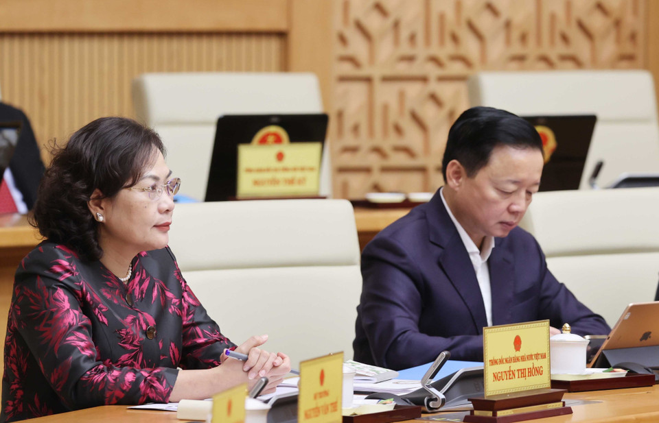 Các thành viên Chính phủ dự phiên họp. (Ảnh: Thống Nhất/TTXVN)