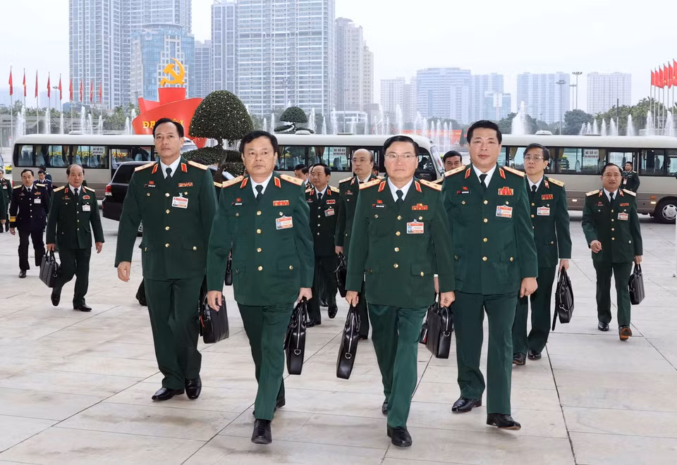 Tham dự Đại hội có 125 đại biểu Quân đội, trong đó 61 đại biểu chính thức được Đại hội Đảng bộ Quân đội lần thứ XI bầu; 64 đại biểu được Đại hội Đảng bộ các tỉnh, thành phố trực thuộc Trung ương bầu. (Nguồn: TTXVN)