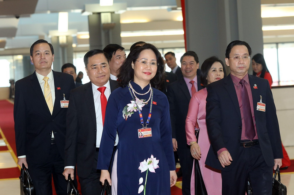 Các đại biểu tham dự phiên bế mạc Đại hội XIII của Đảng. (Nguồn: TTXVN)