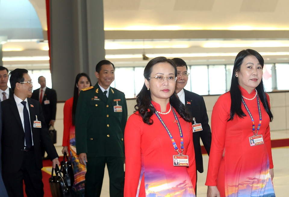 Các đại biểu tham dự phiên bế mạc Đại hội XIII của Đảng. (Nguồn: TTXVN)