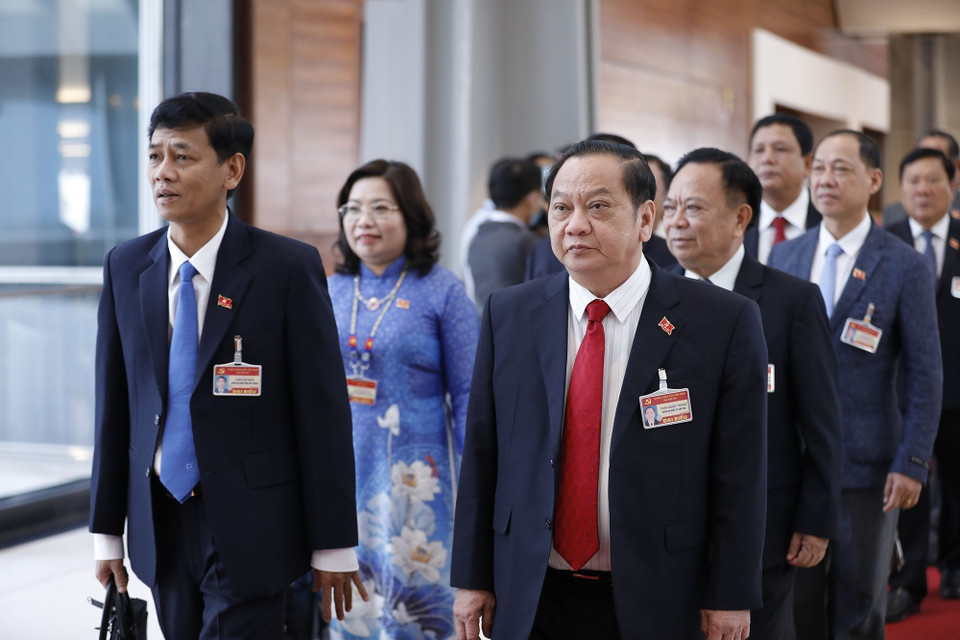 Các đại biểu tham dự phiên bế mạc Đại hội XIII của Đảng. (Nguồn: TTXVN)