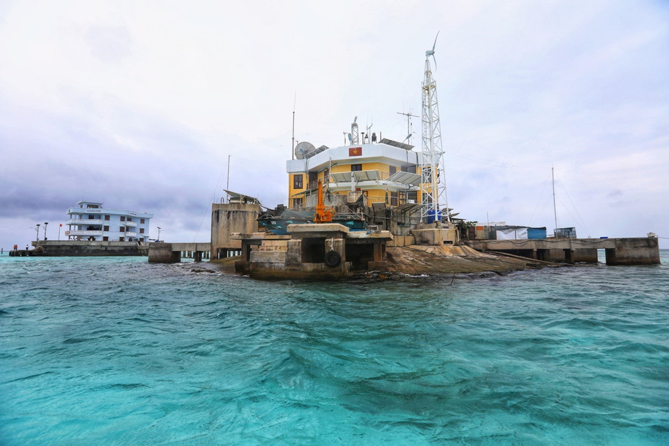 Vẻ đẹp đảo Cô Lin trước biển. (Ảnh: Thành Đạt/TTXVN)