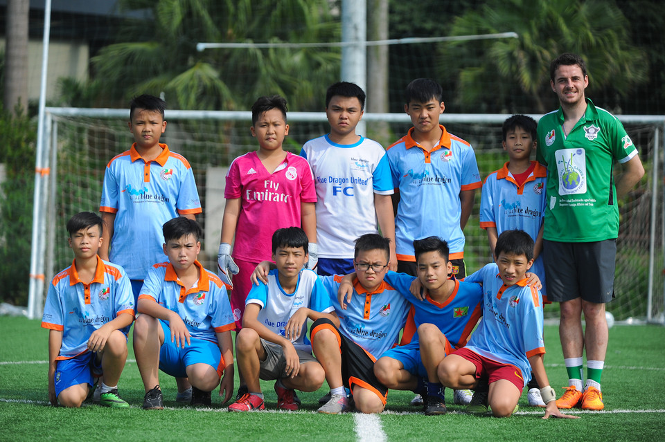Bóng đá Gaelic đến Việt Nam thông qua những người Ireland làm việc ở các Đại sứ quán và đang bước đầu phát triển. (Ảnh: Minh Chiến/Vietnam+)