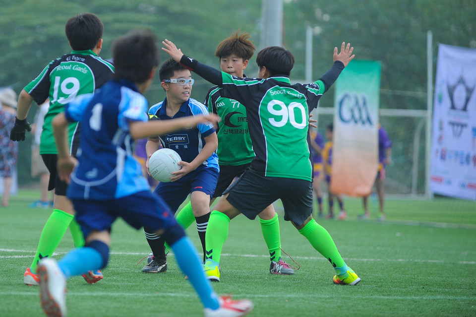 Đây là trận đấu giữa hai đội bóng Trung Quốc ở AYC 2016. (Ảnh: Minh Chiến/Vietnam+)