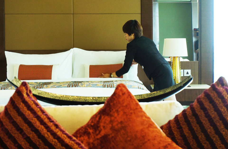 Phòng ngủ sang trọng. (Ảnh: Võ Phương/Vietnam+)