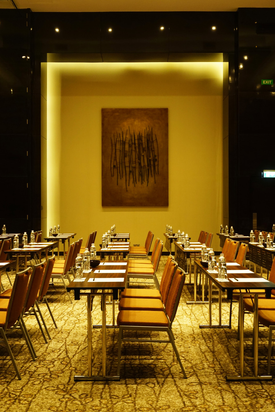 Một góc nhìn từ phòng họp của Tổng thống Mỹ và phái đoàn. (Ảnh: Võ Phương/Vietnam+)