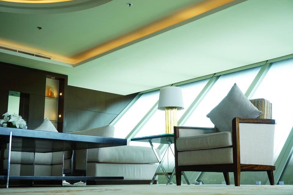 Nằm tại tầng 5 khách sạn, căn phòng có thiết kế hiện đại, sang trọng bậc nhất. (Ảnh: Võ Phương/Vietnam+)