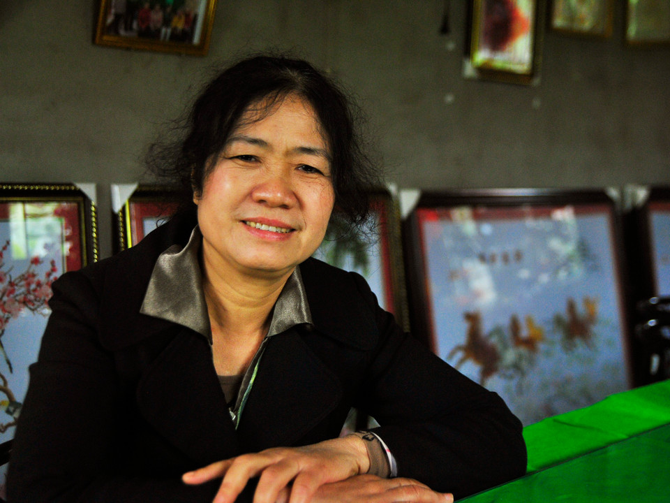 Chị Khổng Thị Thuý - Giám đốc Trung tâm Nuôi dưỡng và Dạy nghề Phú Quý, tỉnh Bắc Giang. (Ảnh: Sơn Bách-Võ Phương)