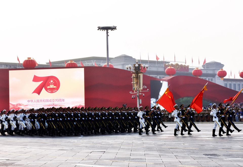 Quang cảnh Lễ diễu binh, diễu hành. (Ảnh: Lương Tuấn/TTXVN)