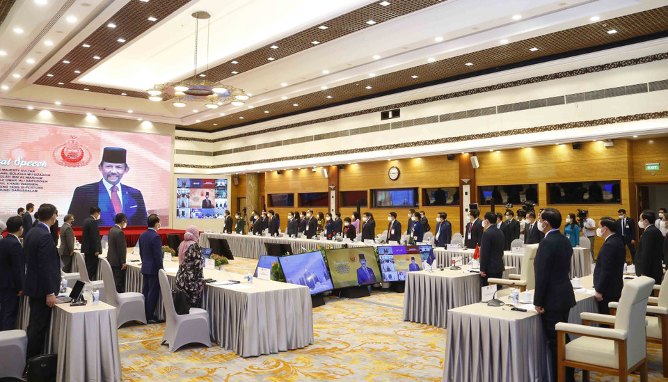 Quang cảnh Lễ khai mạc trực tuyến Đại hội đồng AIPA lần thứ 42. (Ảnh: Doãn Tấn/TTXVN)