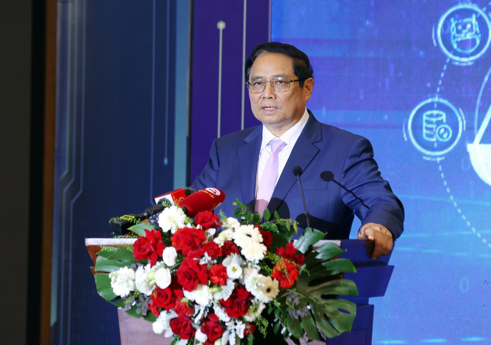 Thủ tướng Phạm Minh Chính phát biểu chỉ đạo. Ảnh: Phạm Kiên - TTXVN