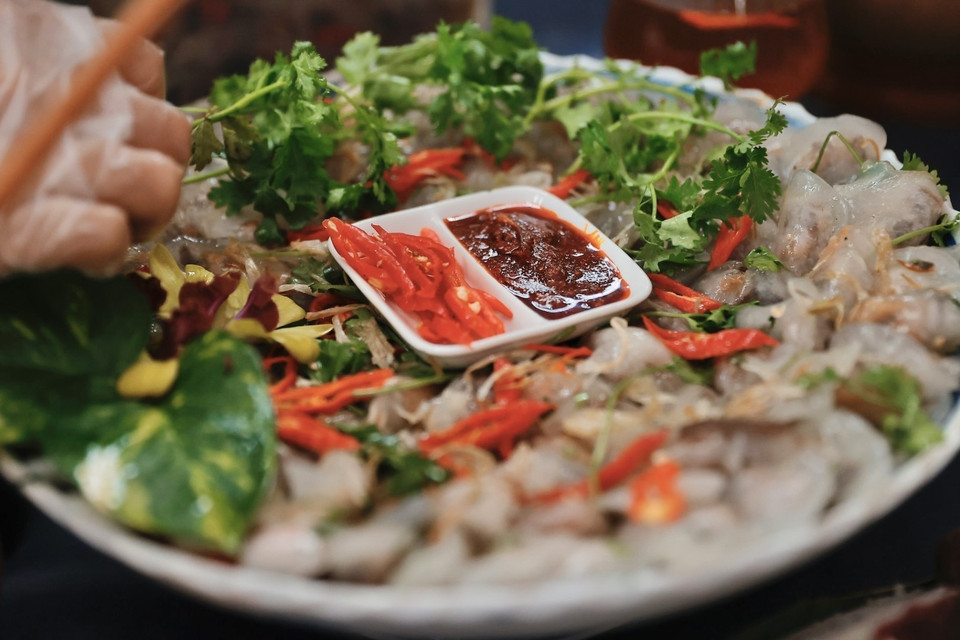 Đa dạng các món ăn chay tại Lễ hội. (Ảnh: Minh Quyết/TTXVN)