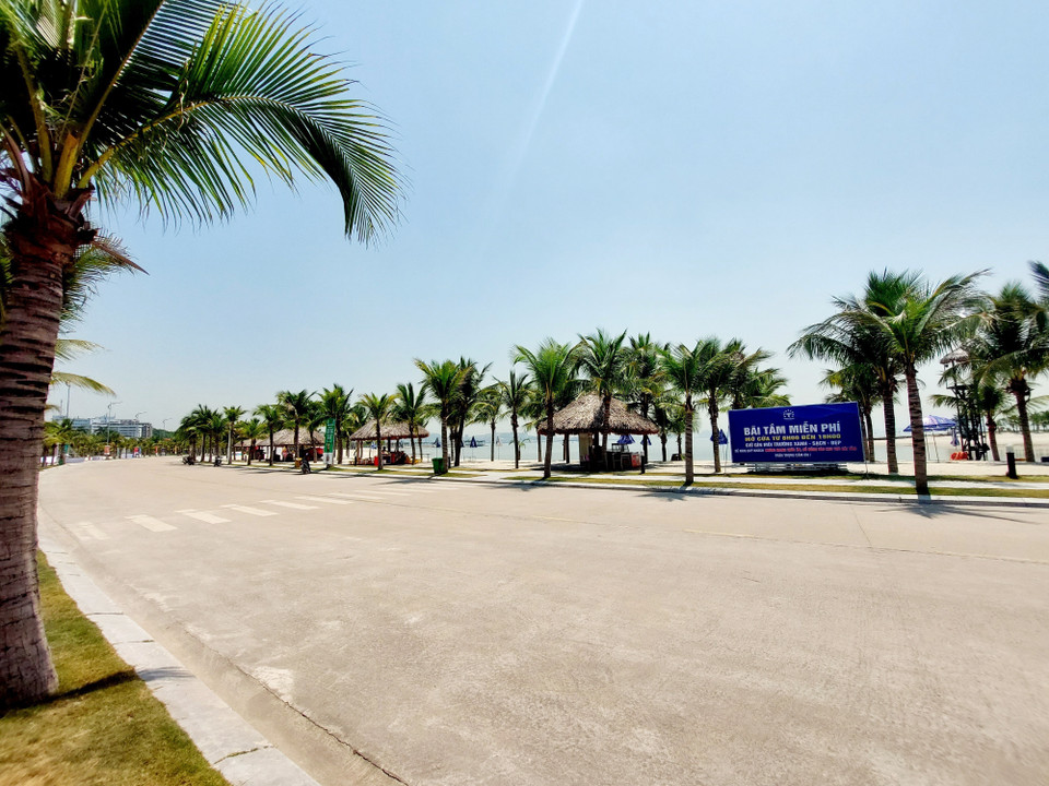 Đường chạy của ba môn thi đấu phối hợp đã được tháo các gờ giảm tốc, đảm bảo điều kiện thi đấu. (Ảnh: Thanh Vân/TTXVN)