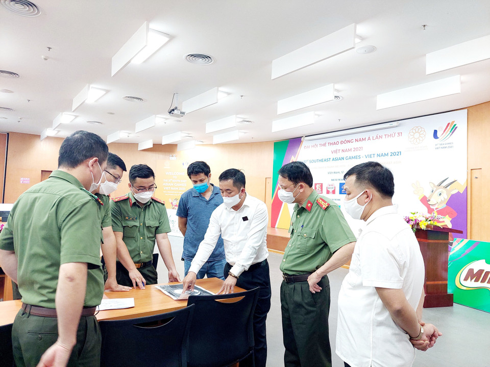 Ban tổ chức xây dựng phương án đảm bảo các vận động viên có không gian để tập trung thì đấu. (Ảnh: Thanh Vân/TTXVN)