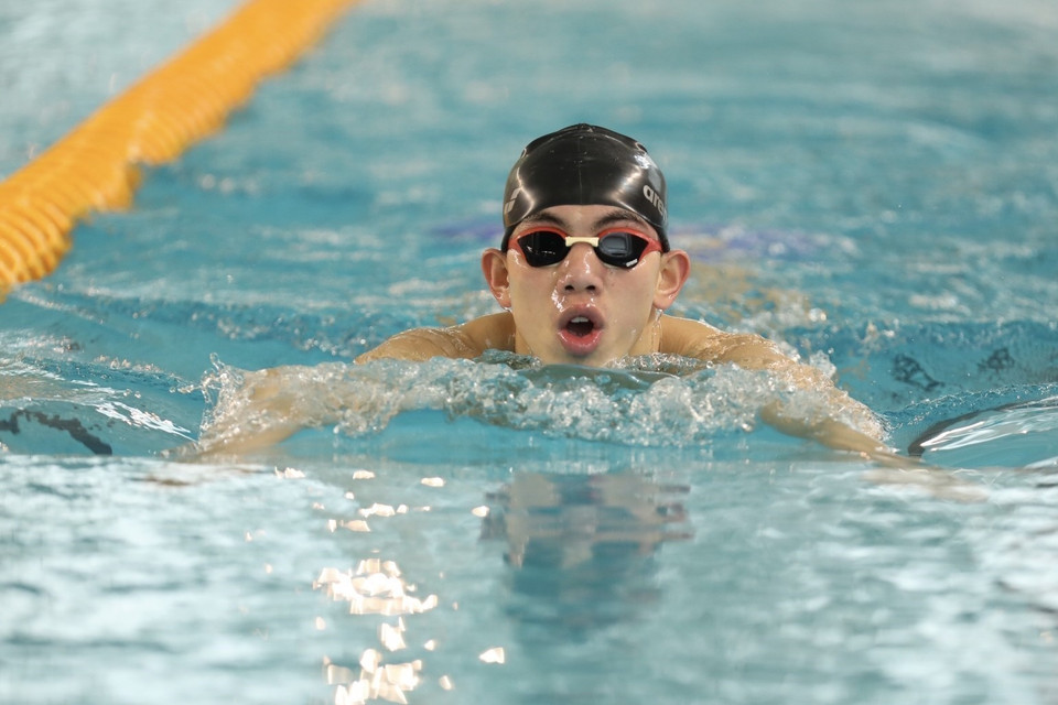 Vận động viên tiêu biểu toàn quốc 2021 Nguyễn Huy Hoàng tiếp tục là niềm hy vọng Vàng tại SEA Games 31. (Ảnh: Minh Quyết/TTXVN)