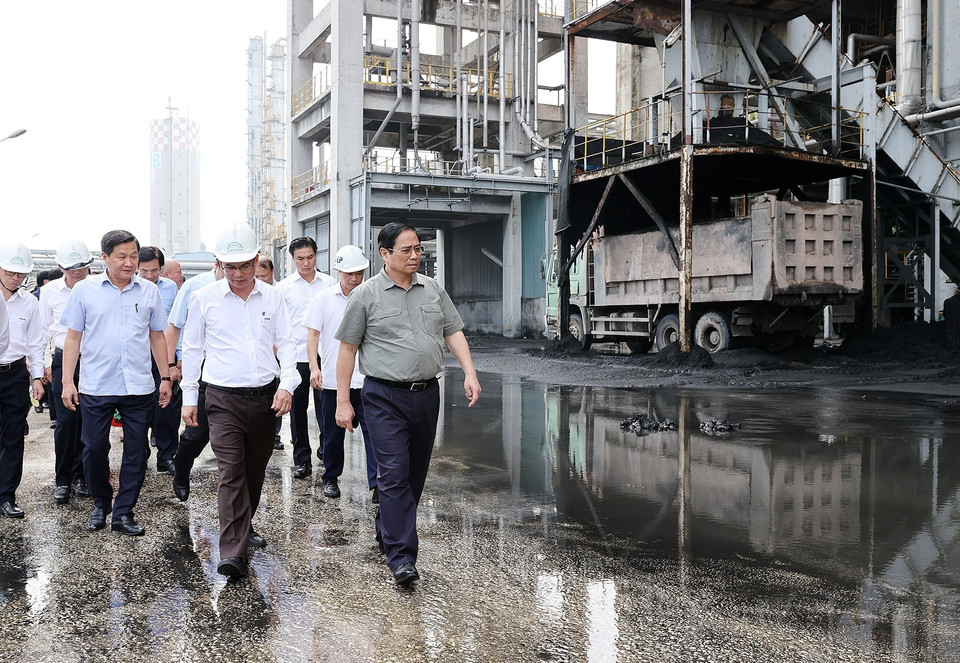 Nhà máy Đạm Ninh Bình thuộc Công ty Trách nhiệm hữu hạn Một thành viên Đạm Ninh Bình, tại Khu công nghiệp Khánh Phú, huyện Yên Khánh, tỉnh Ninh Bình. (Ảnh: Dương Giang/TTXVN)