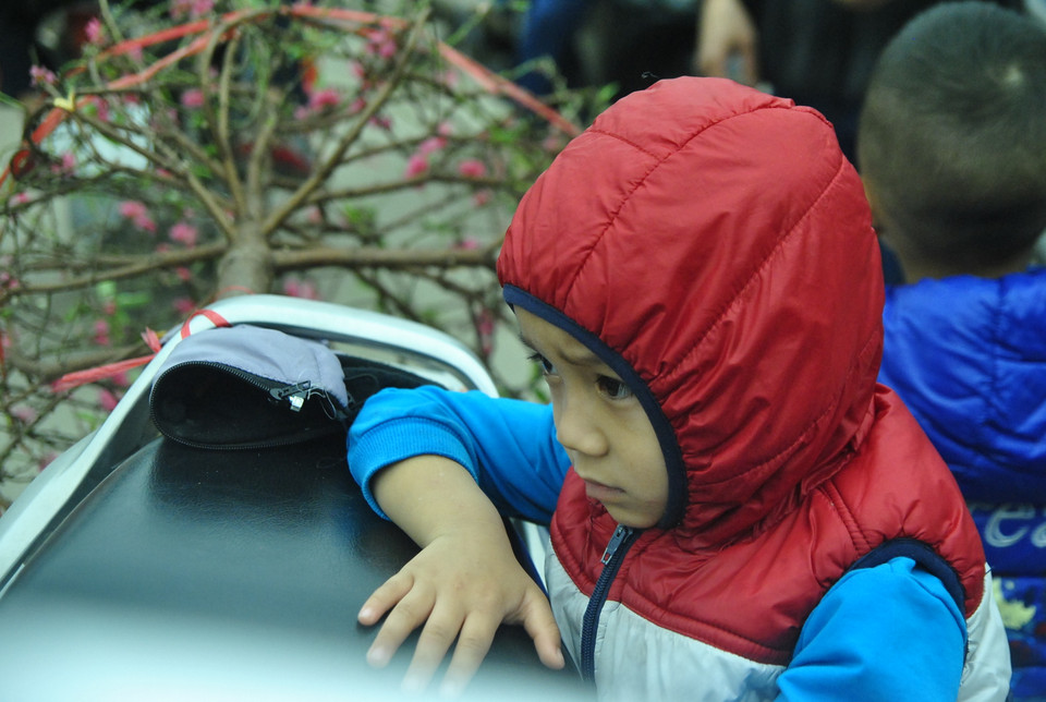 Người mua cũng chẳng thong dong khi mâm cỗ Tất niên đang chờ ở nhà.