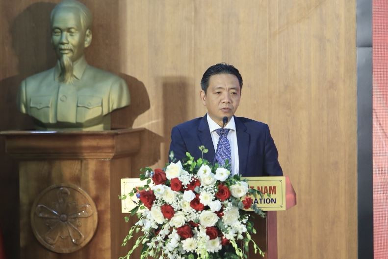 Thứ trưởng Bộ Văn hóa, Thể thao và Du lịch Hoàng Đạo Cương phát biểu. (Ảnh: TTXVN)