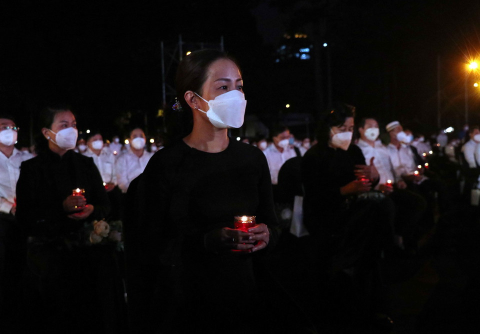 Đại diện các tầng lớp nhân dân Thành phố Hồ Chí Minh dự buổi lễ. (Ảnh: Xuân Khu-TTXVN)