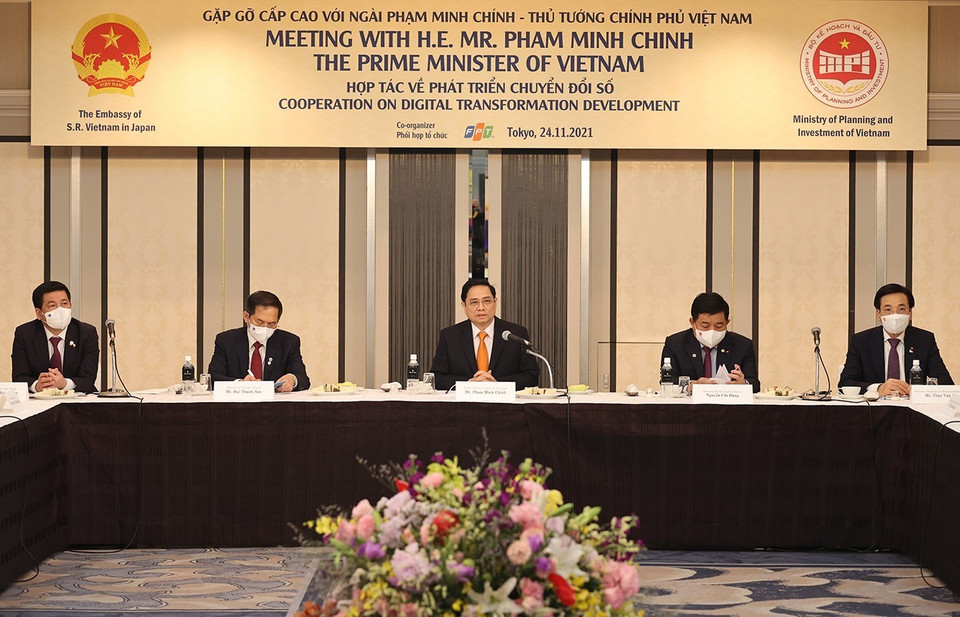 Thủ tướng Phạm Minh Chính phát biểu chào mừng. (Ảnh: Dương Giang/TTXVN)