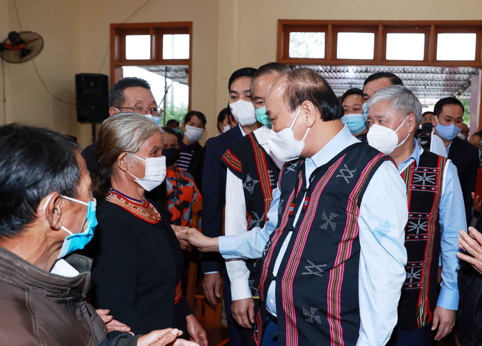 Ngày hội Đại đoàn kết toàn dân tộc năm 2021 diễn ra tại xã Ba, huyện Đông Giang, tỉnh Quảng Nam. (Ảnh: Thống Nhất/TTXVN)