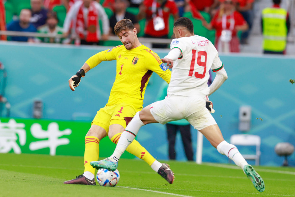 Đội tuyển Maroc đã chủ động chơi dâng cao ép sân khi trận đấu bước sang hiệp 2. (Ảnh: Hải An/Vietnam+)