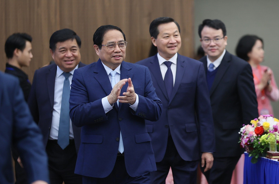 Sáng 11/1/2024, tại Hà Nội, Thủ tướng Phạm Minh Chính dự và chỉ đạo Hội nghị tổng kết công tác năm 2023 và triển khai nhiệm vụ năm 2024 của Bộ Kế hoạch và Đầu tư. (Ảnh: Dương Giang/TTXVN)