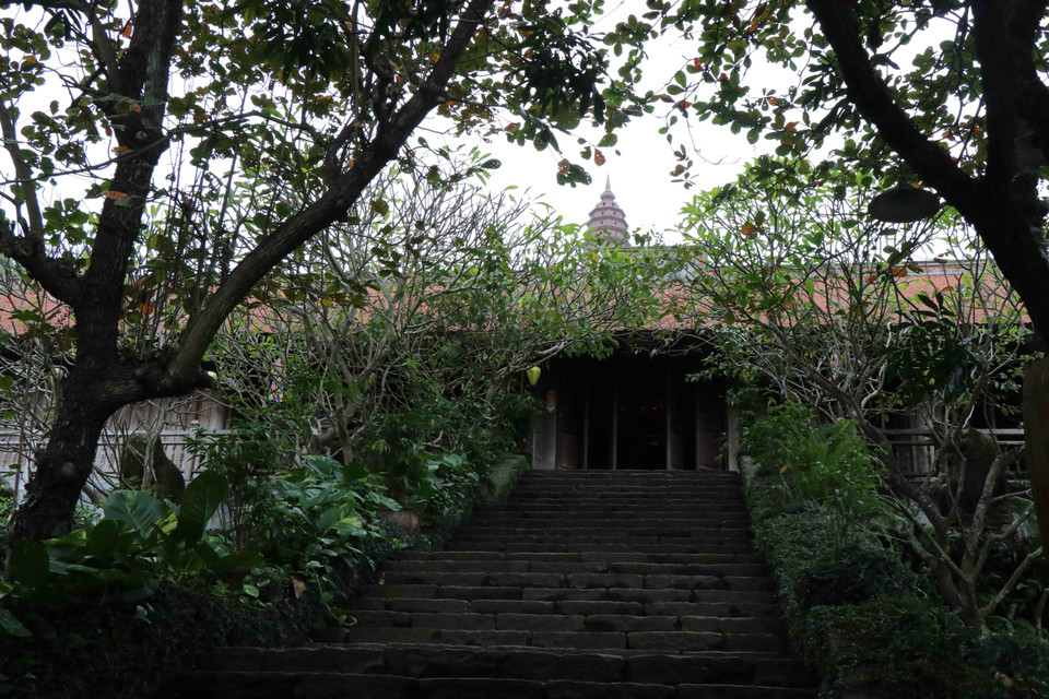 Tòa Tam bảo tại chùa Phật Tích. (Ảnh: Thanh Thương/TTXVN)