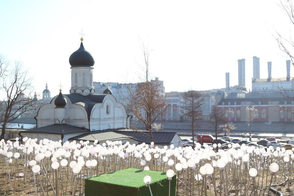 Nhà thờ Thánh Ana thụ thai là một trong những nhà thờ lâu đời nhất ở Moskva, được xây dựng vào giữa thế kỷ 16. (Ảnh: Duy Trinh/TTXVN)