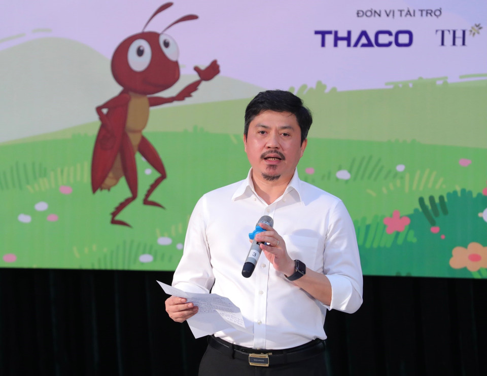 Tổng Biên tập Báo Thể thao &amp; Văn hóa Lê Xuân Thành phát biểu khai mạc buổi lễ. (Ảnh: Hoàng Hiếu/TTXVN)