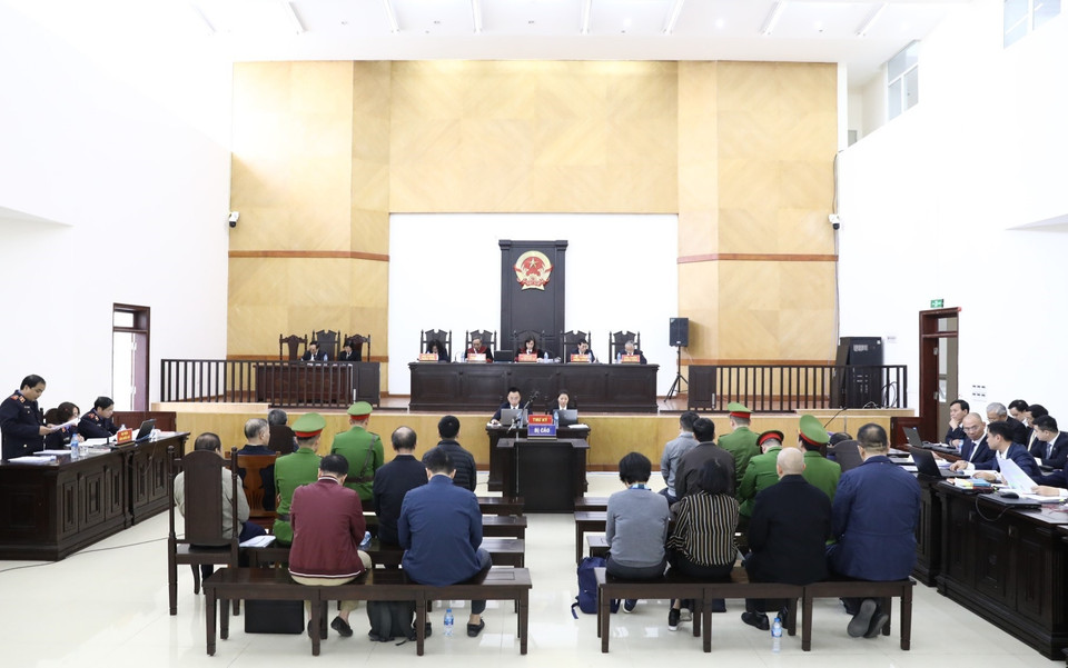 Quang cảnh phiên tòa. (Ảnh: Văn Điệp/TTXVN)