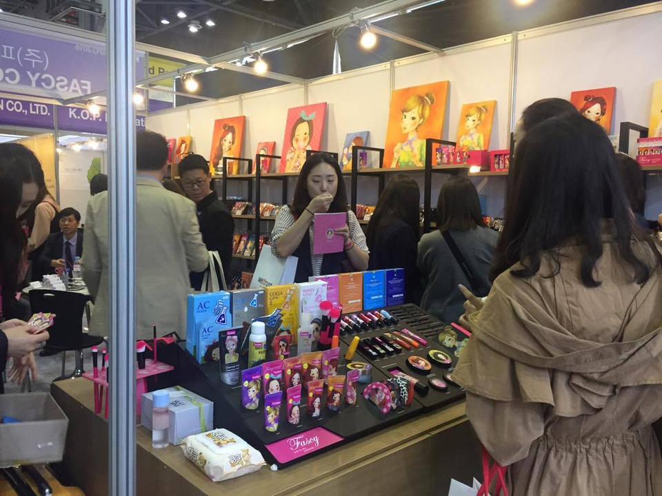 Gian hàng của Fascy tại triển lãm. (Ảnh: Lan Phương/Vietnam+)