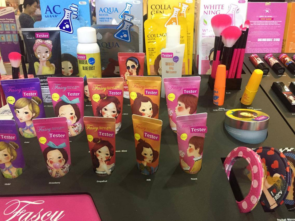 Fascy, với các dòng nước hoa và kem dưỡng tay, hiện đang là thương hiệu được giới trẻ Hàn Quốc ưa chuộng. (Ảnh: Lan Phương/Vietnam+)
