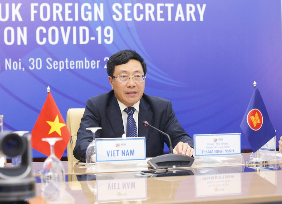 Phó Thủ tướng, Bộ trưởng Ngoại giao Phạm Bình Minh phát biểu. (Ảnh: Doãn Tấn/TTXVN)