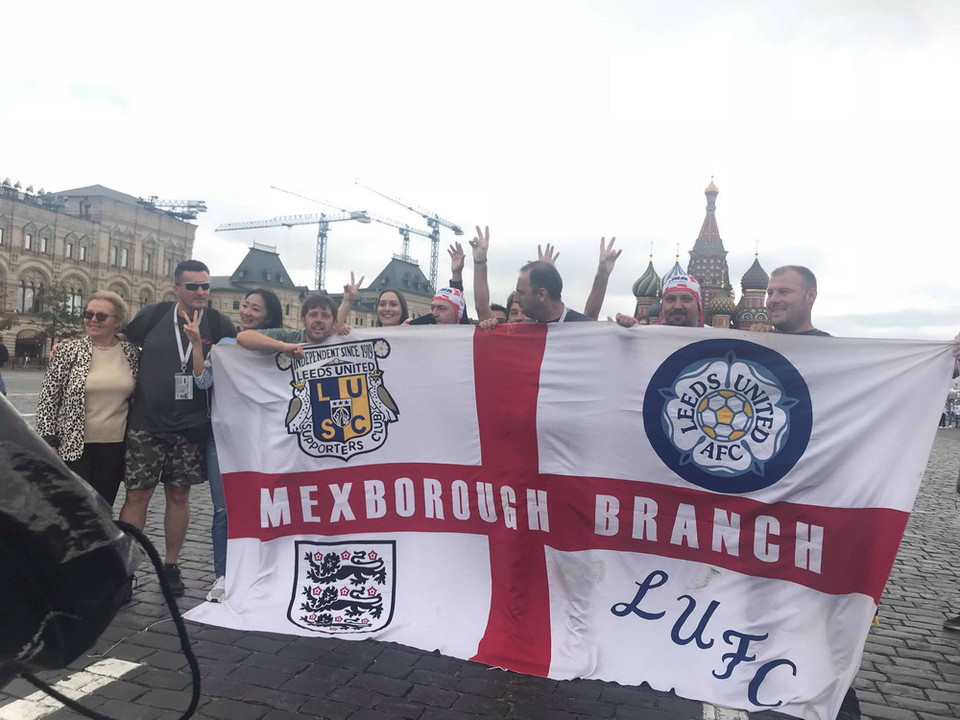 Các cổ động viên đội tuyển Anh. (Nguồn: Vietnam+)