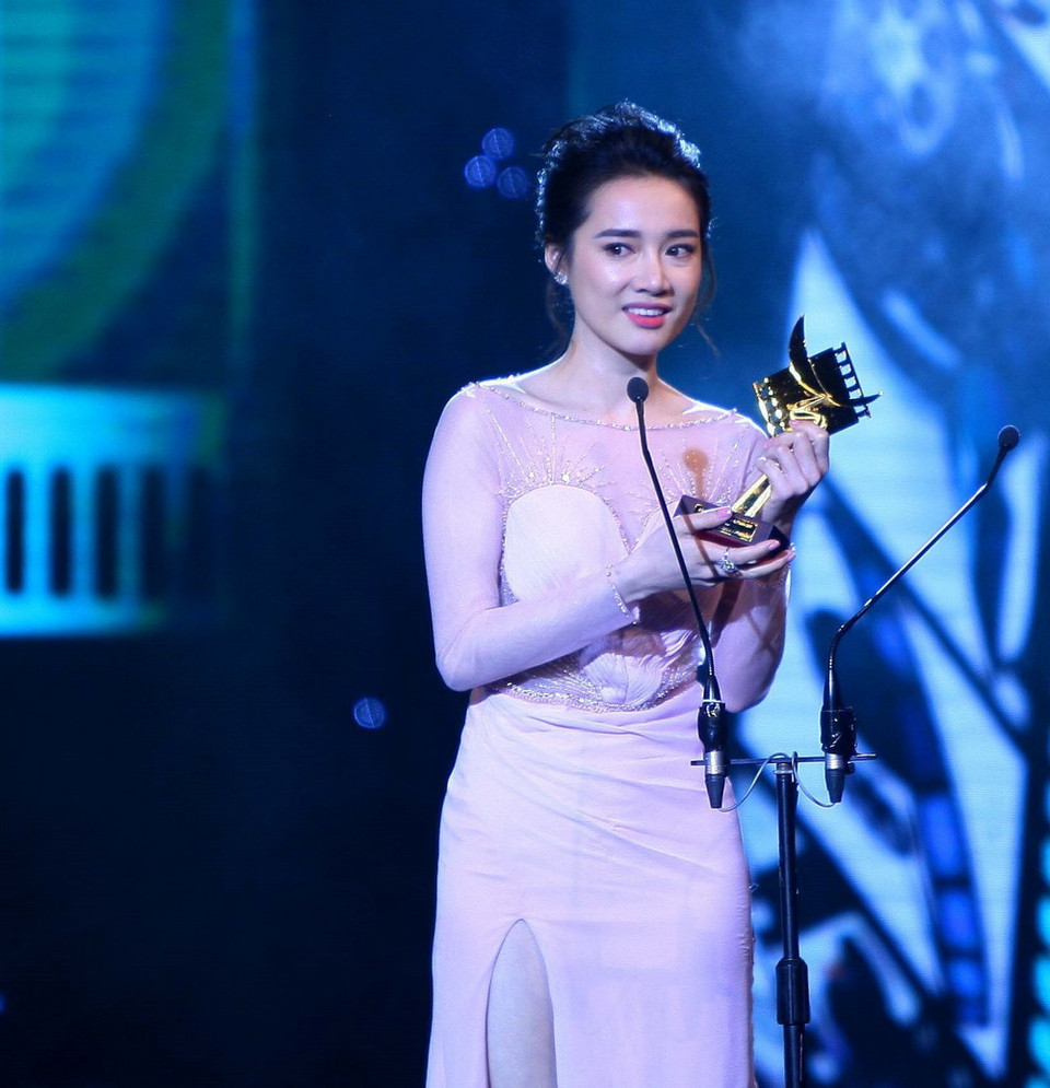 Nữ diễn viên chính xuất sắc cho diễn viên Nhã Phương trong phim 'Yêu đi đừng sợ.' (Ảnh: Thanh Tùng/TTXVN)