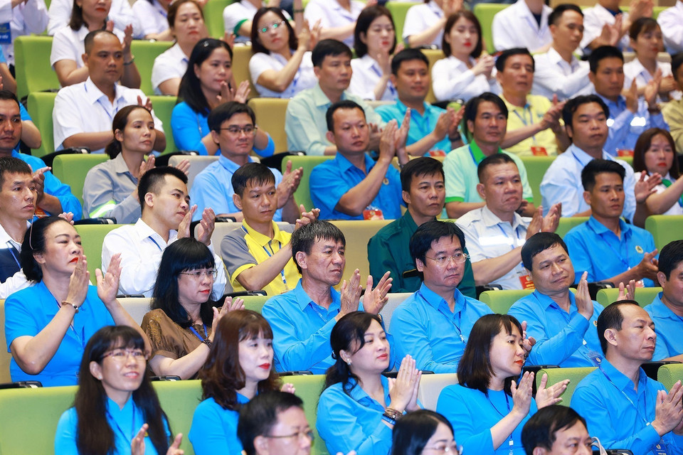 Các đại biểu tham dự Diễn đàn Nâng cao Năng suất Lao động Quốc gia năm 2024. (Ảnh: Dương Giang/TTXVN)
