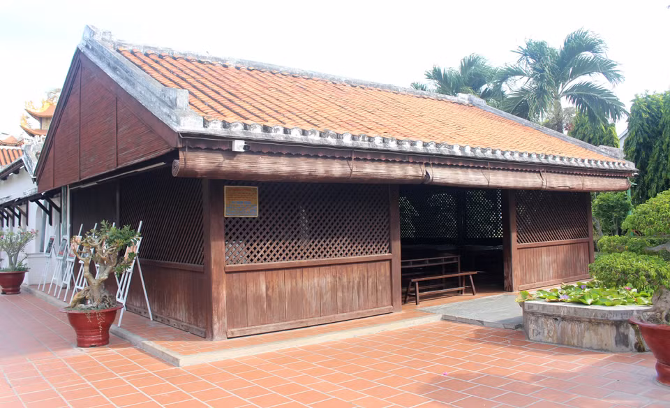 Lớp học Bác từng dạy học tại trường Dục Thanh, thành phố Phan Thiết, tỉnh Bình Thuận. (Ảnh: Hồng Hiếu/TTXVN)