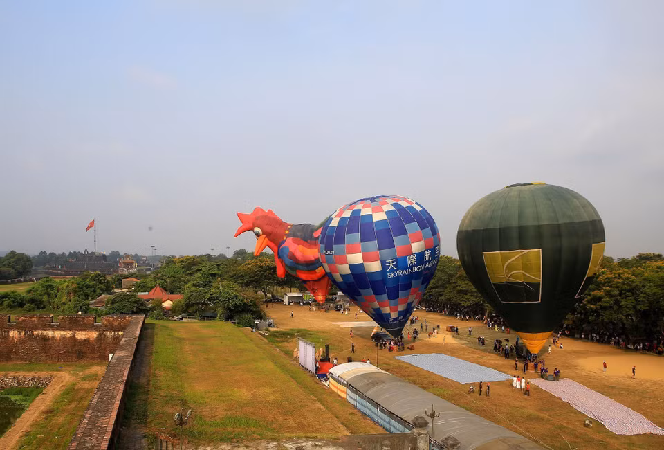Lễ hội Khinh khí cầu quốc tế Huế lần thứ III - năm 2019 được tổ chức tại thành phố Huế (Thừa Thiên-Huế). (Ảnh: Hồ Cầu/TTXVN)