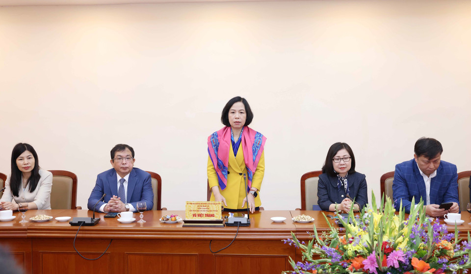 Tổng Giám đốc Thông tấn xã Việt Nam Vũ Việt Trang phát biểu. (Ảnh: Phương Hoa/TTXVN)