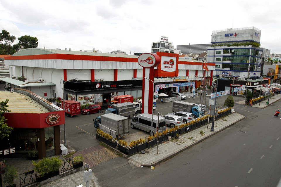 Hệ thống siêu thị Satra Mart đảm bảo cung ứng hàng hóa phục vụ người dân. (Ảnh: Thanh Vũ/TTXVN)